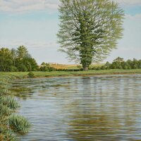 Le chêne de l'étang des Serres, 2006, huile sur toile, 97x146