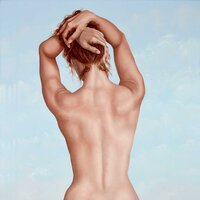 Belle de dos, 2010 huile sur bois, 76x110 cm