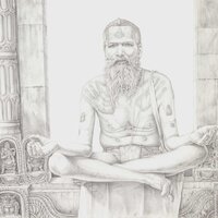 Saddhu Agori, crayon sur papier, 150x150cm, 2014