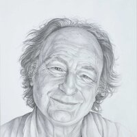 Portrait de Jean-Yves Loude, écrivain, crayon sur papier, 50x65cm, 2013