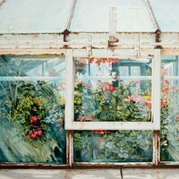 Perspective des serres, huile sur toile, 97x146cm, 1996