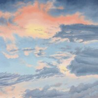 Lever du jour n°34, huile sur bois, 77x120cm, 2012