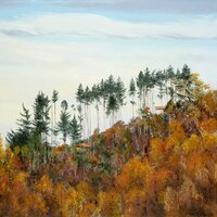 En face l'automne, 2000, étude, huile sur toile