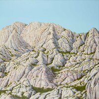7 heures le soir à Pâques Ste Victoire, huile sur toile, 100x150cm, 1982