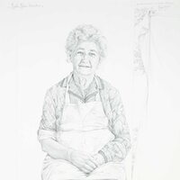 Marthe Méras, viticultrice, 2006, crayon sur papier, 90x150