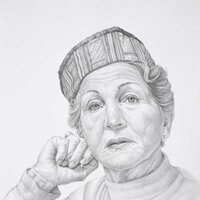 Portrait de Jeanine Mourot, mère d'Hubert Munier, crayon sur papier, (…)
