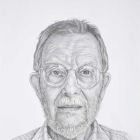 Portrait de Michel Lucotte, sculpteur, crayon sur papier, 50x65cm, 2014
